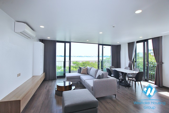 Lake view and brand new 2 beds apartment for rent in Nguyen Dinh Thi st, Tay Ho